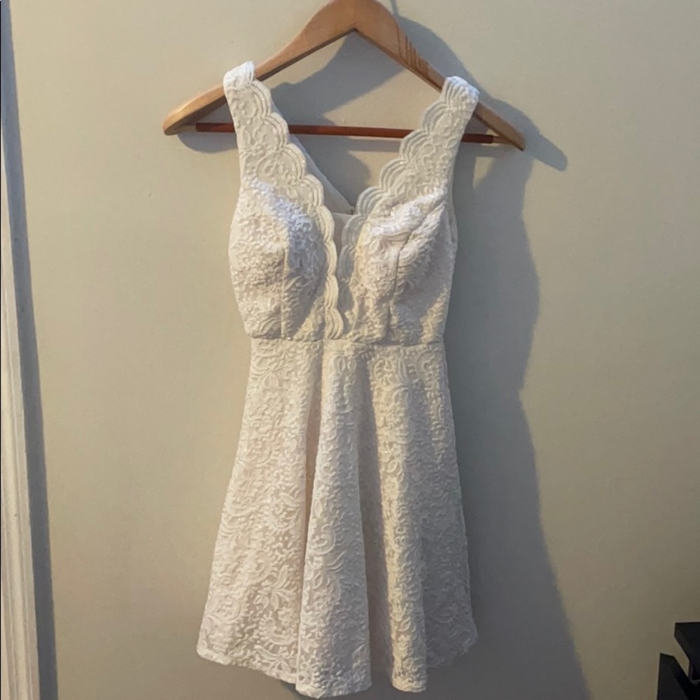 Sparkly fit and flare cocktail dress
